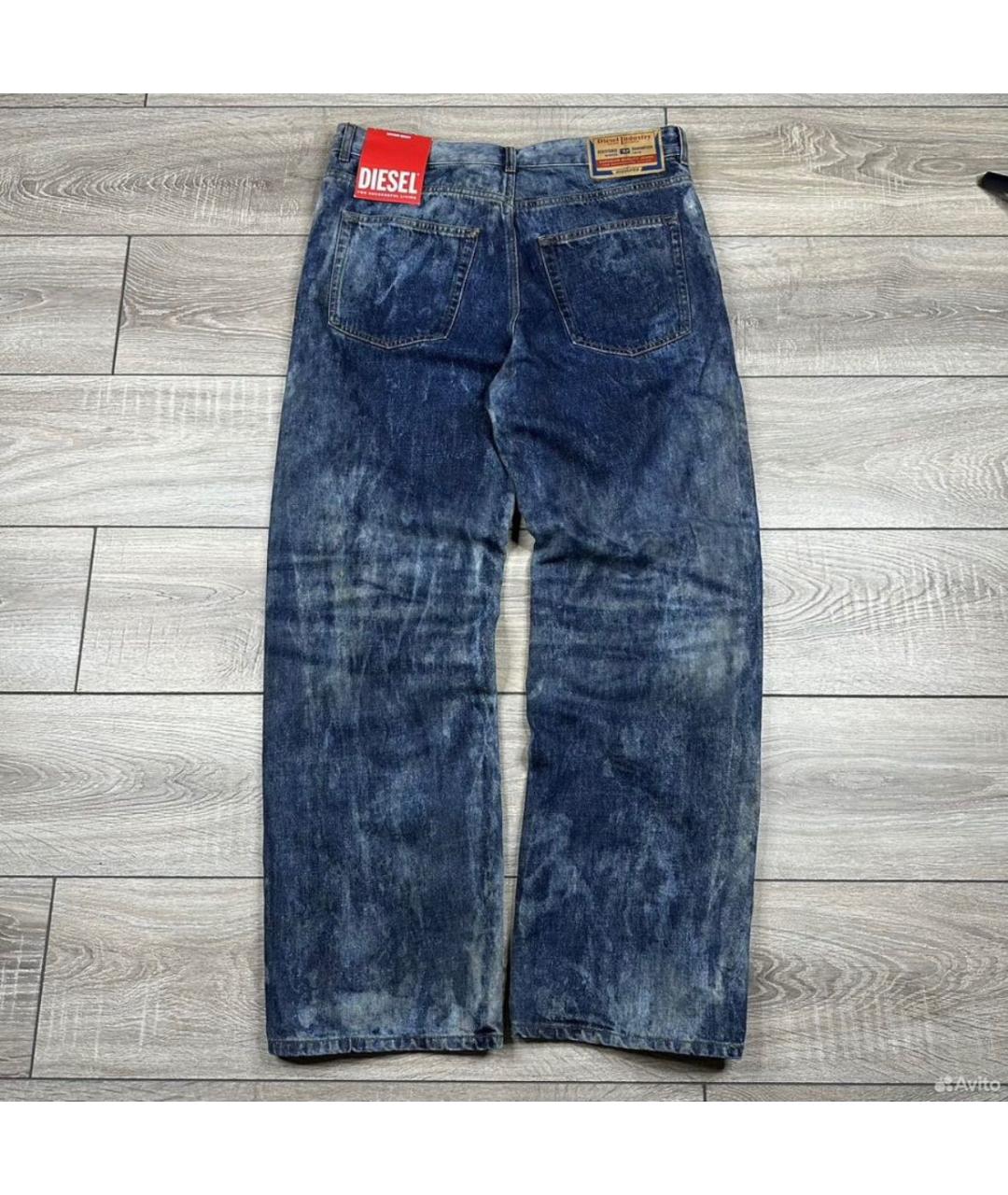 DIESEL Синие хлопковые джинсы, фото 2