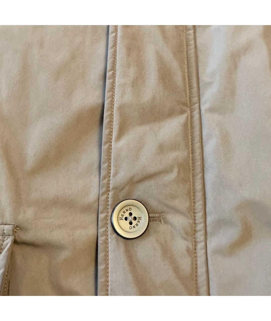 HERNO Коричневый полиэстеровый пуховик, фото 4