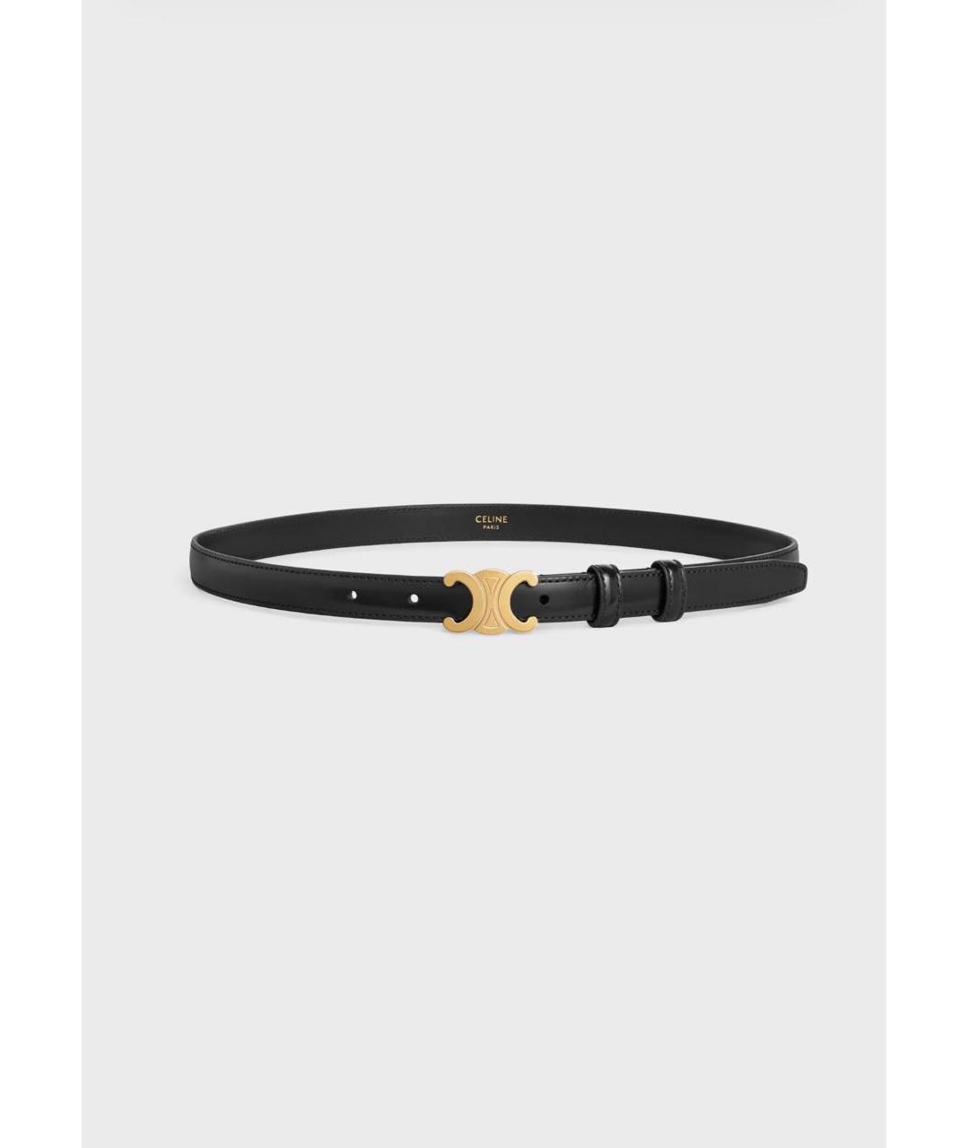 CELINE Черный кожаный ремень, фото 7