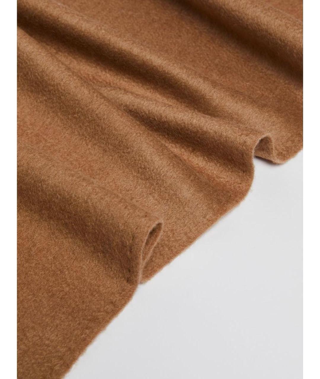 MAX MARA Коричневый кашемировый шарф, фото 3