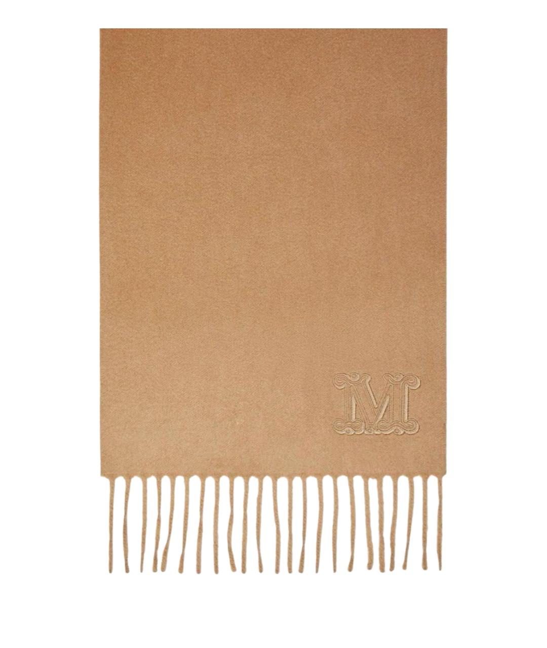 MAX MARA Коричневый кашемировый шарф, фото 1