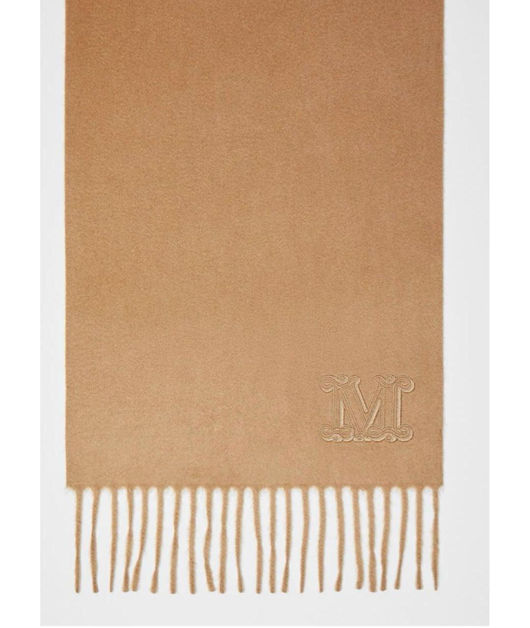 MAX MARA Коричневый кашемировый шарф, фото 9