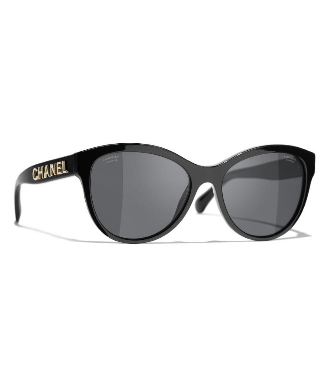 CHANEL Черные пластиковые солнцезащитные очки, фото 7