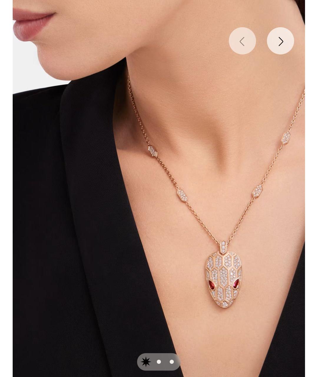 BVLGARI Золотое колье из розового золота, фото 3