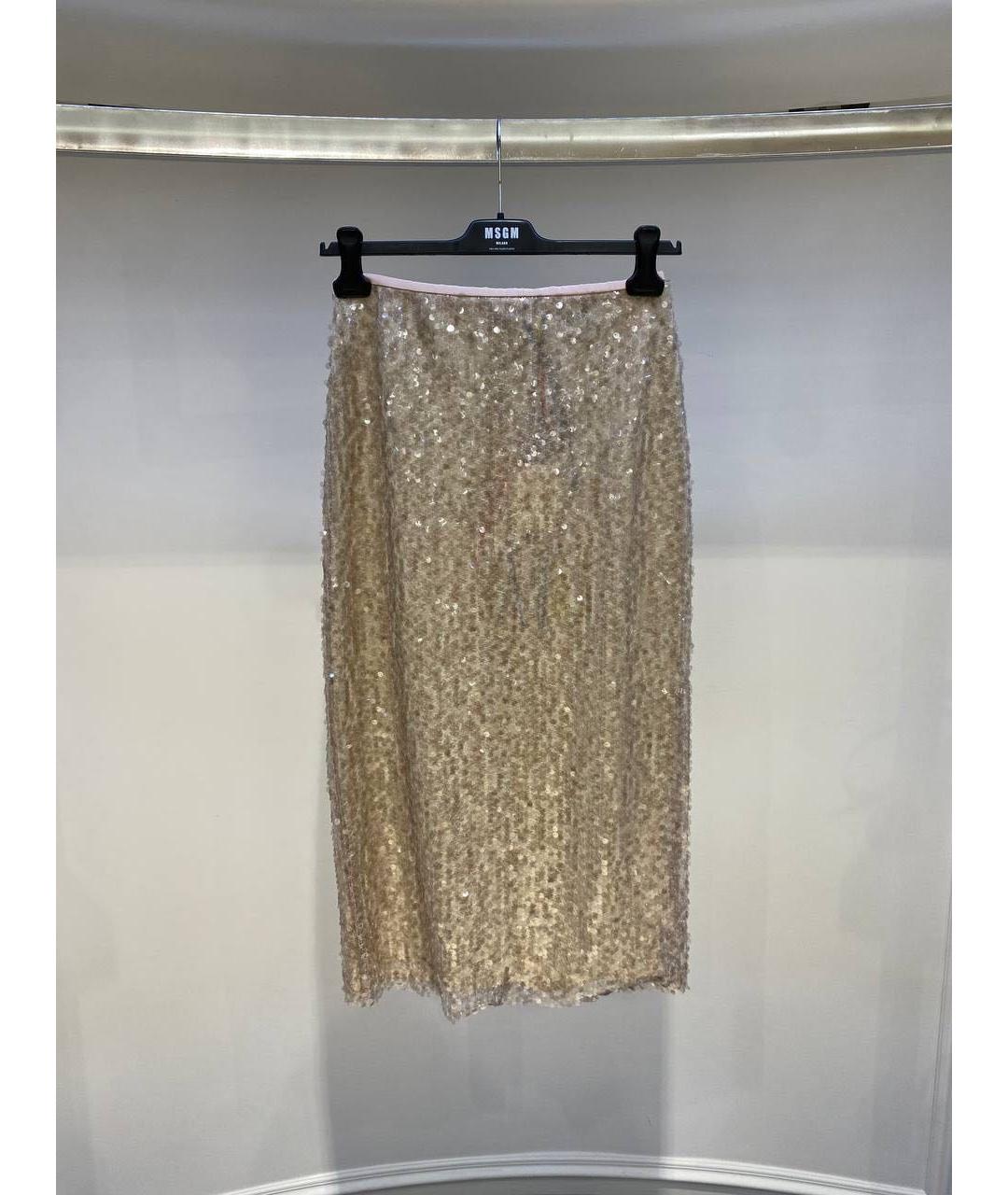 MSGM Белая юбка миди, фото 3