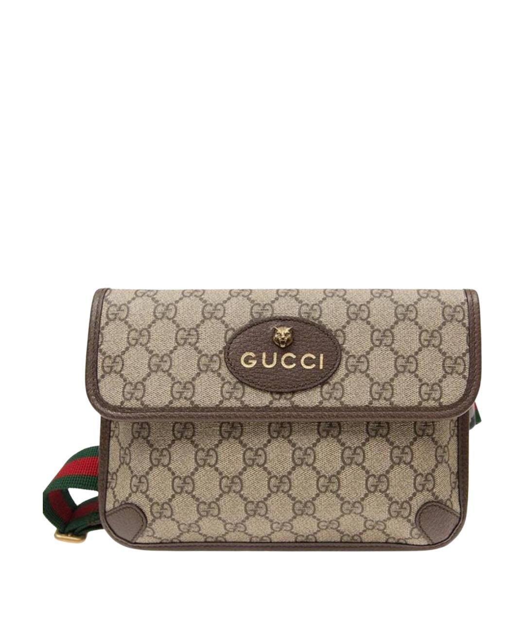 GUCCI Коричневая кожаная сумка на плечо, фото 1
