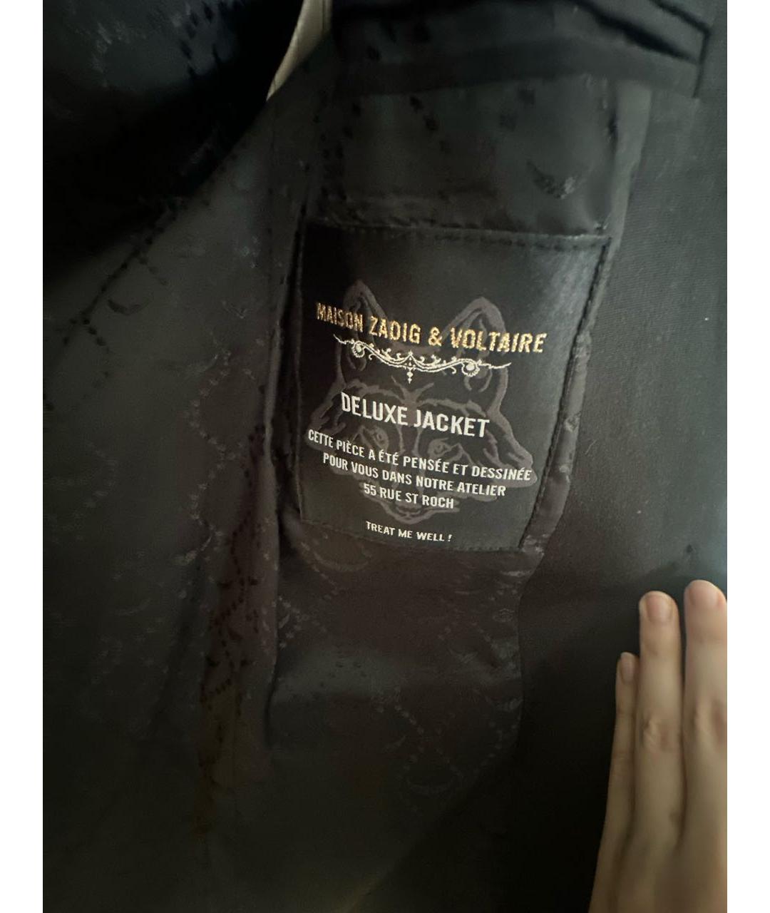 ZADIG & VOLTAIRE Черный полиэстеровый жакет/пиджак, фото 4