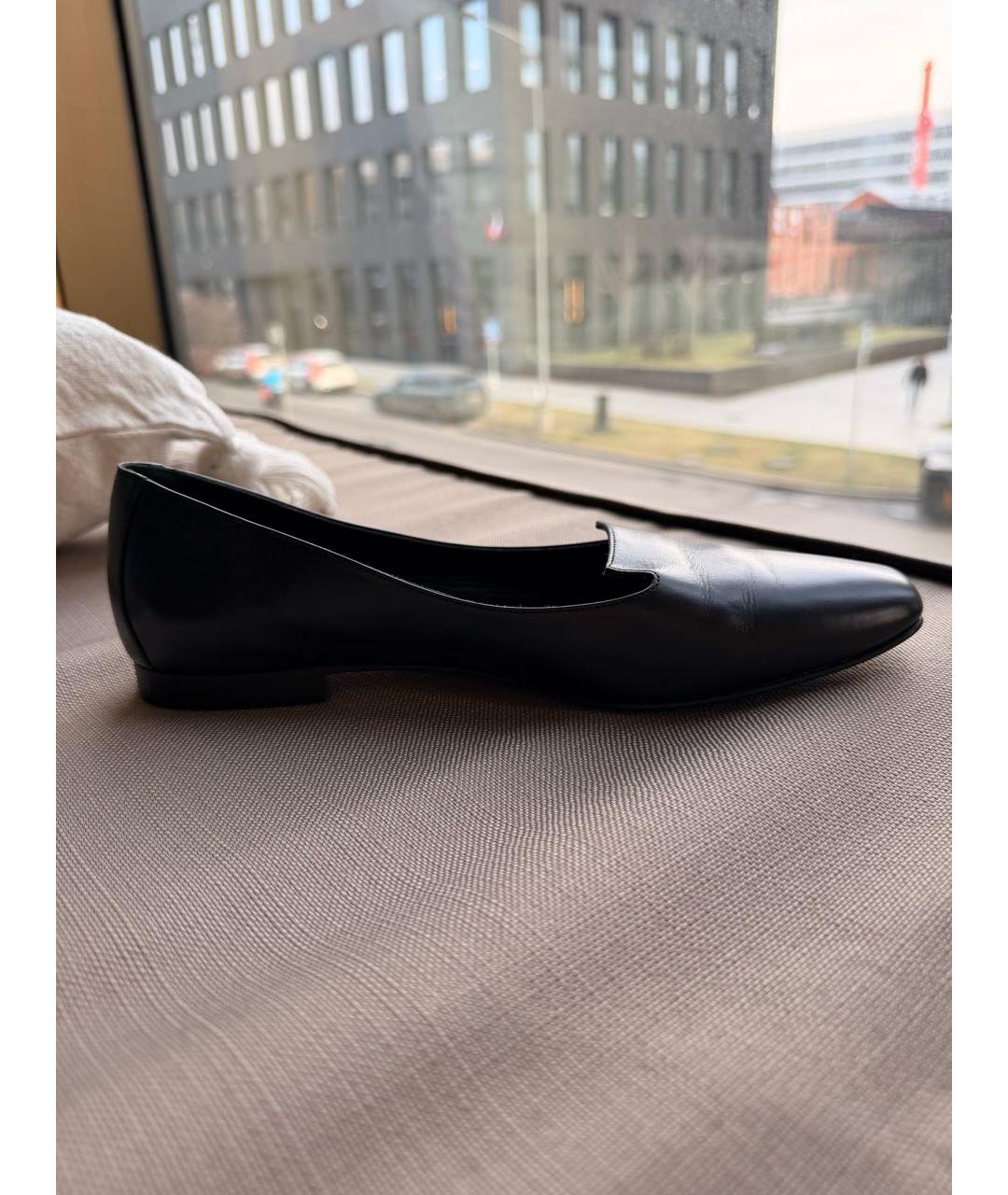 HERMES Черные кожаные лоферы, фото 6
