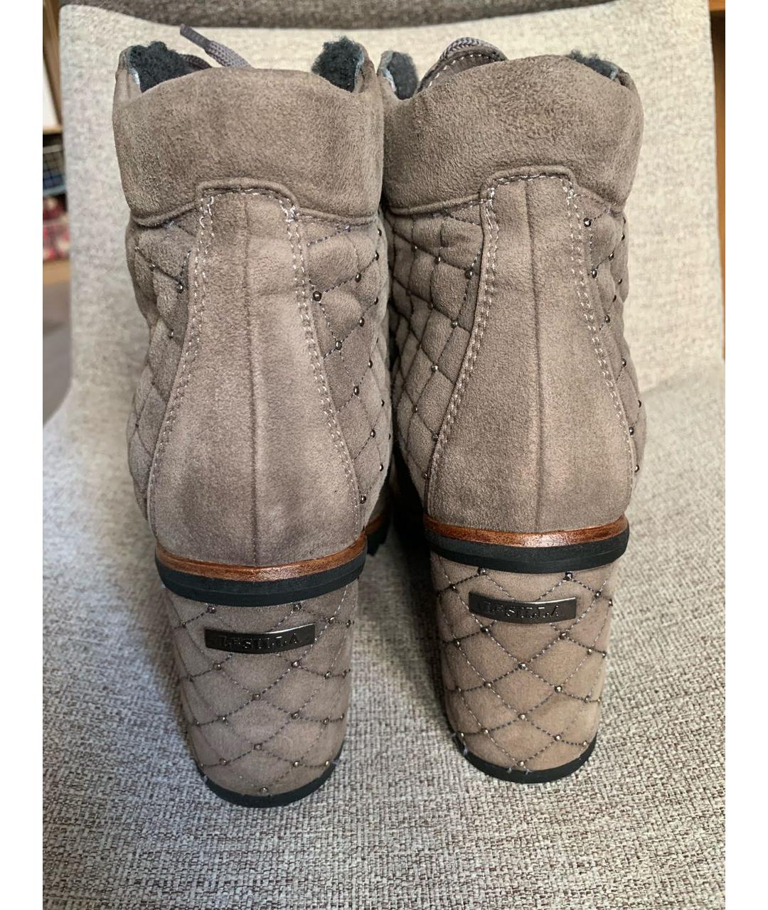 LE SILLA Серые замшевые ботильоны, фото 4