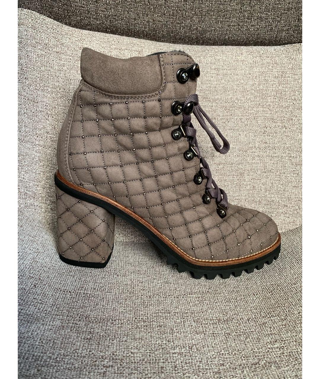 LE SILLA Серые замшевые ботильоны, фото 9