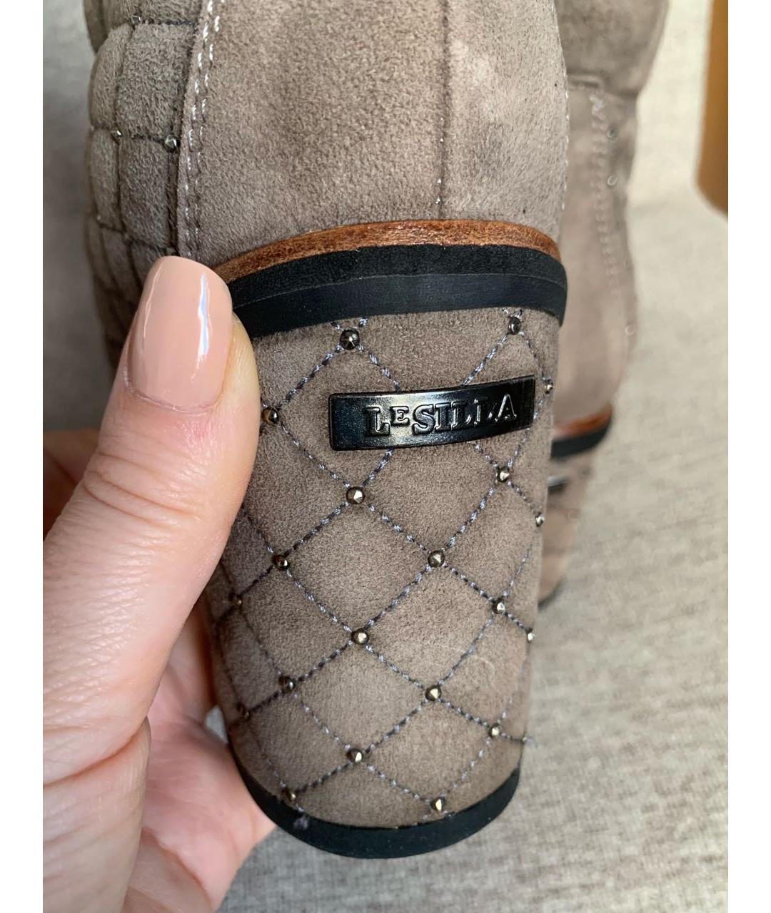 LE SILLA Серые замшевые ботильоны, фото 8