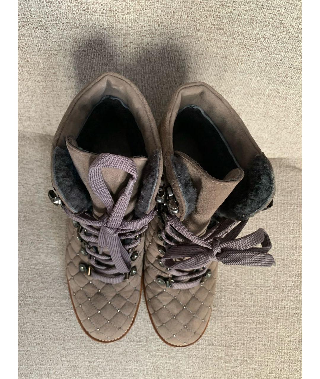 LE SILLA Серые замшевые ботильоны, фото 3