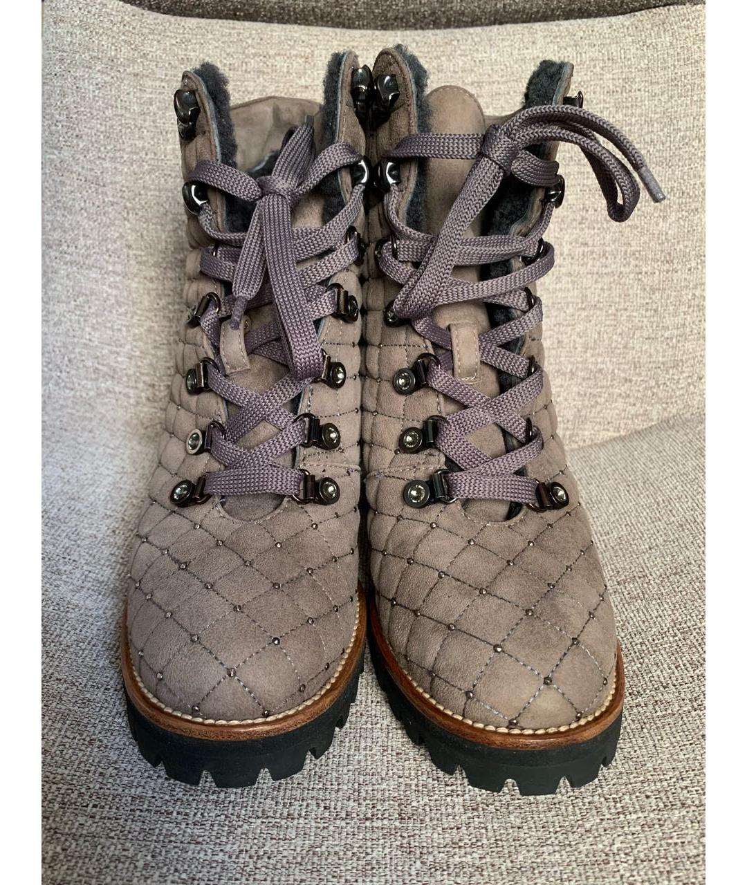 LE SILLA Серые замшевые ботильоны, фото 2