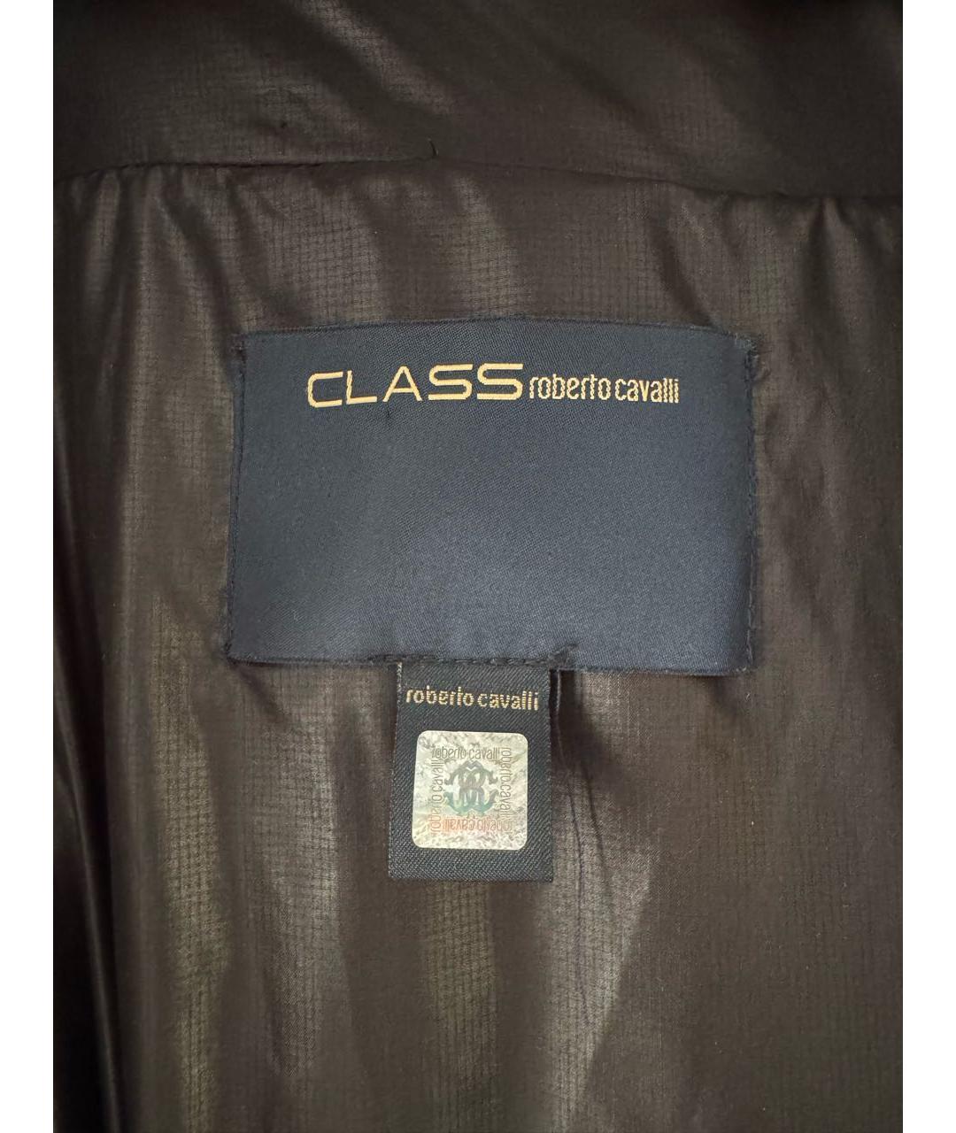 CAVALLI CLASS Черная полиэстеровая куртка, фото 3