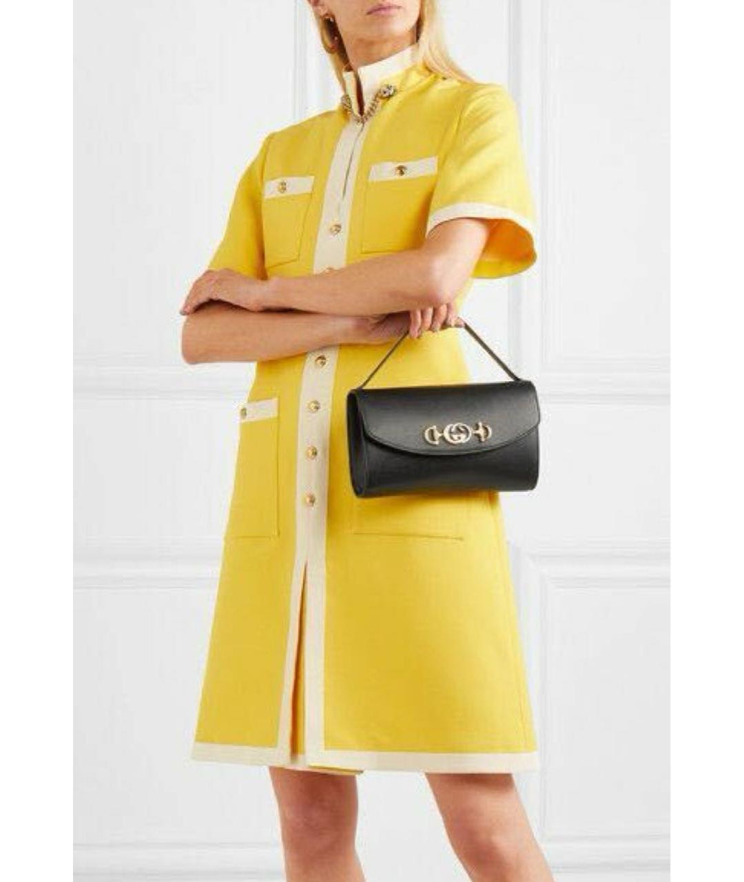 GUCCI Черная кожаная сумка через плечо, фото 2