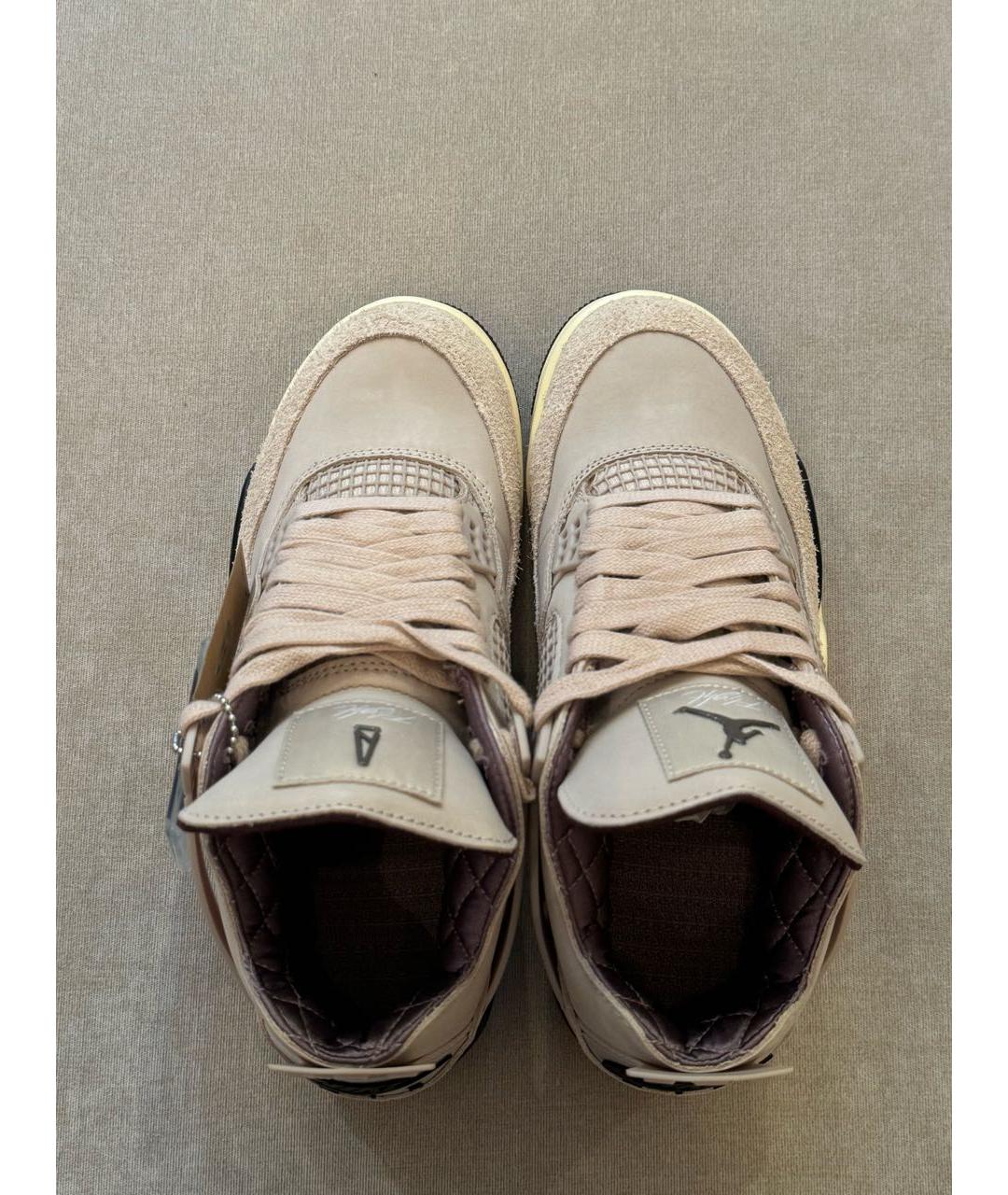JORDAN Бежевые кожаные кроссовки, фото 3