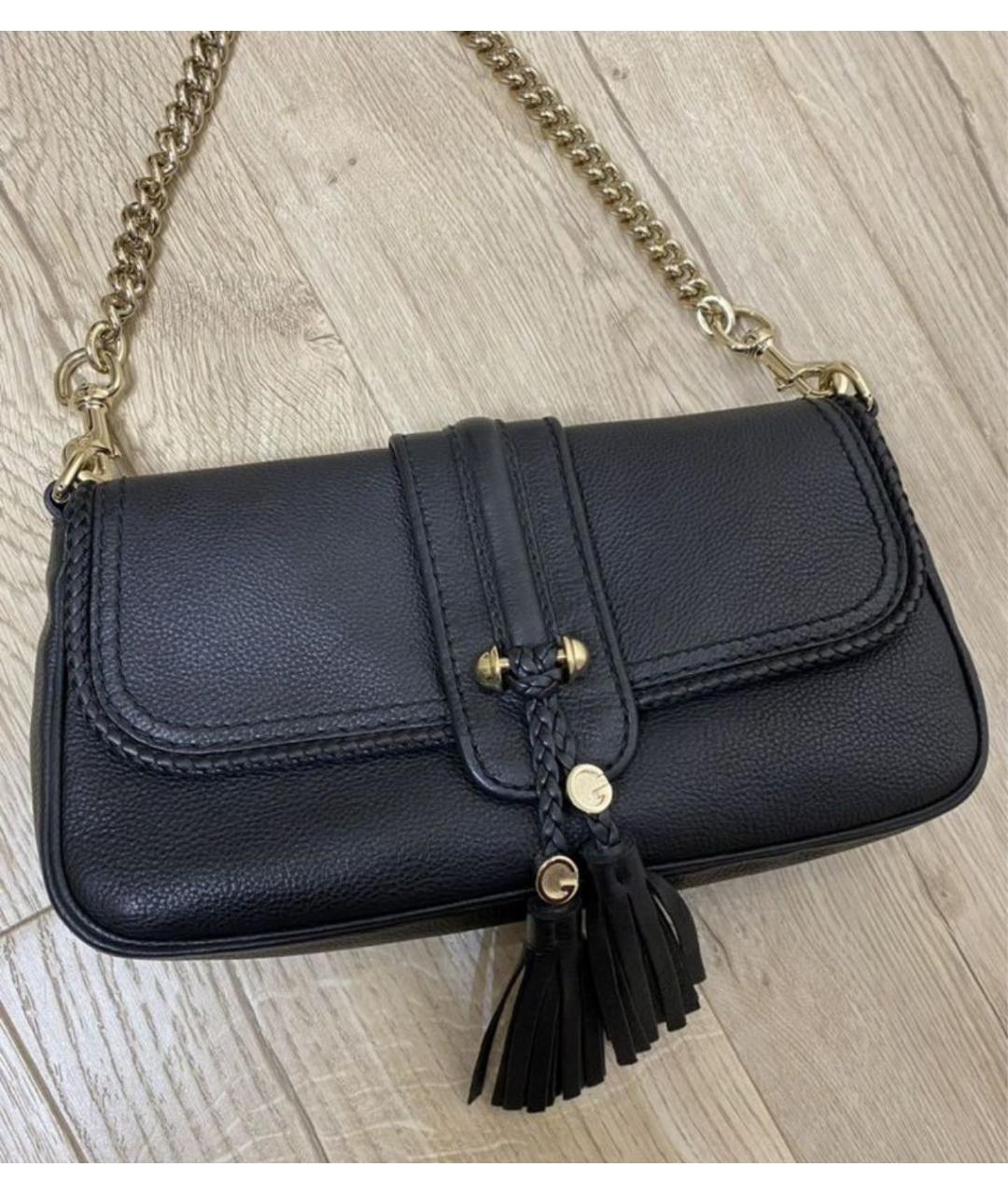 GUCCI Черная кожаная сумка с короткими ручками, фото 2