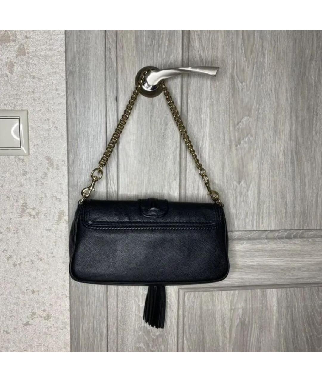 GUCCI Черная кожаная сумка с короткими ручками, фото 3