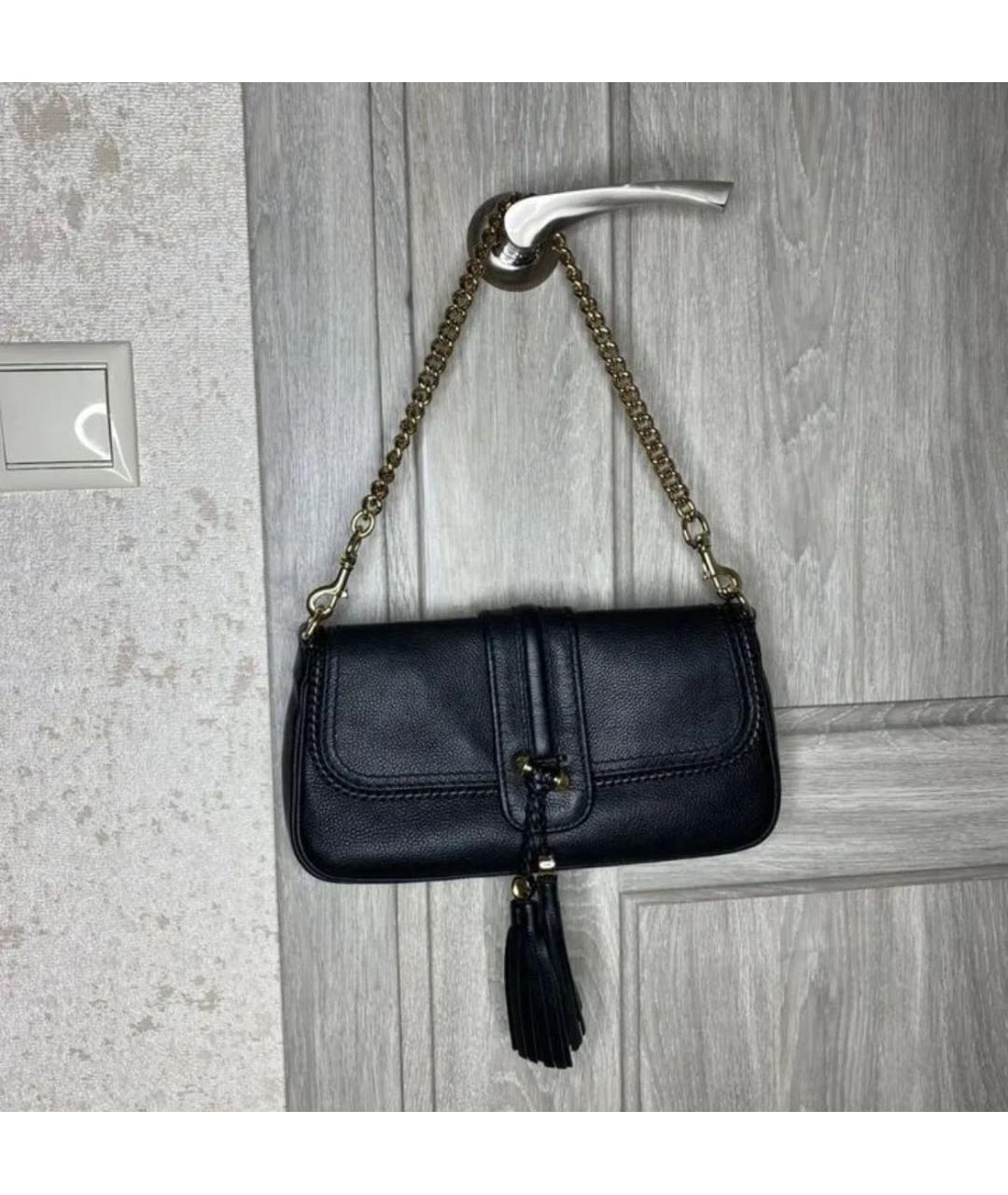 GUCCI Черная кожаная сумка с короткими ручками, фото 8