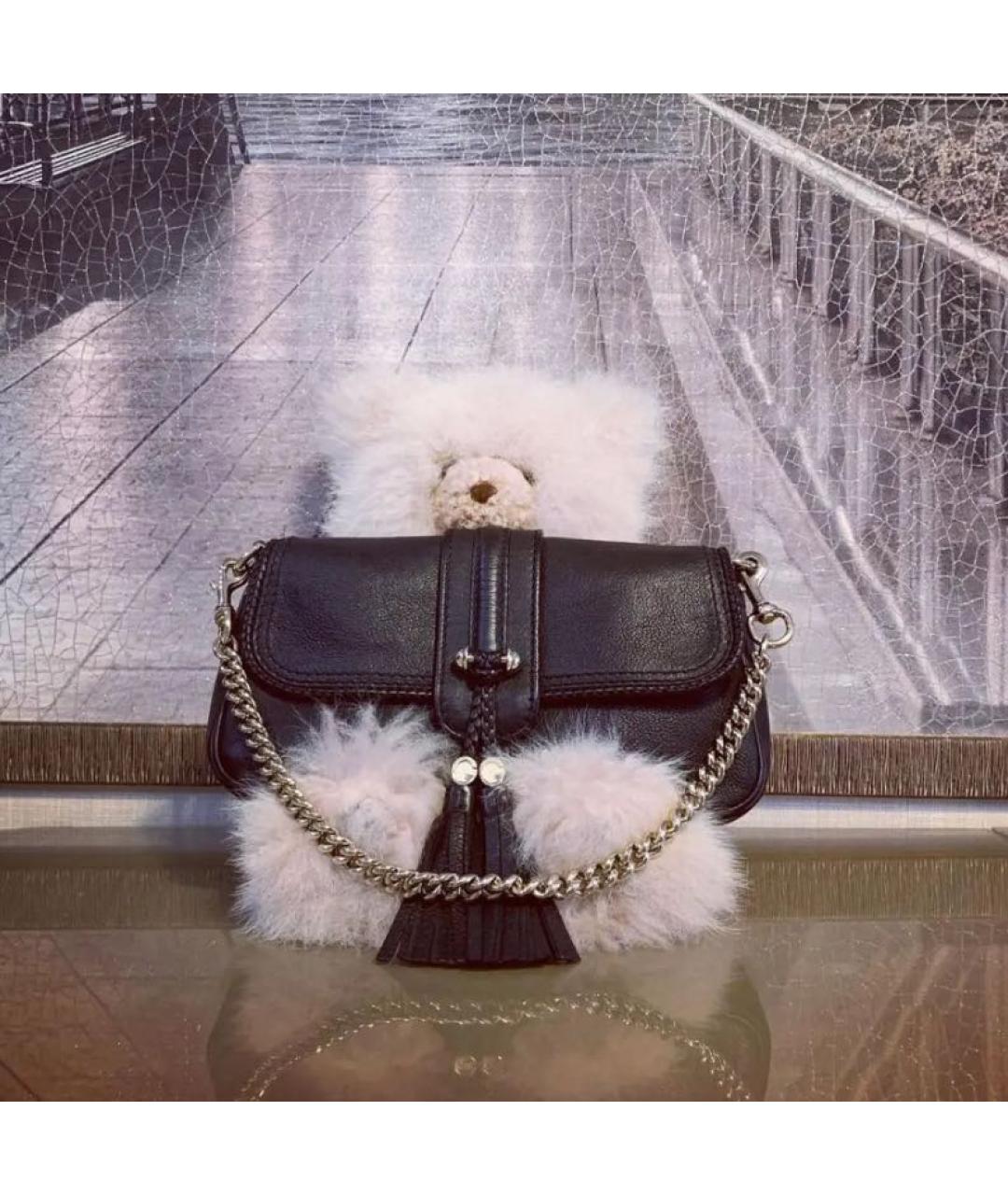 GUCCI Черная кожаная сумка с короткими ручками, фото 6