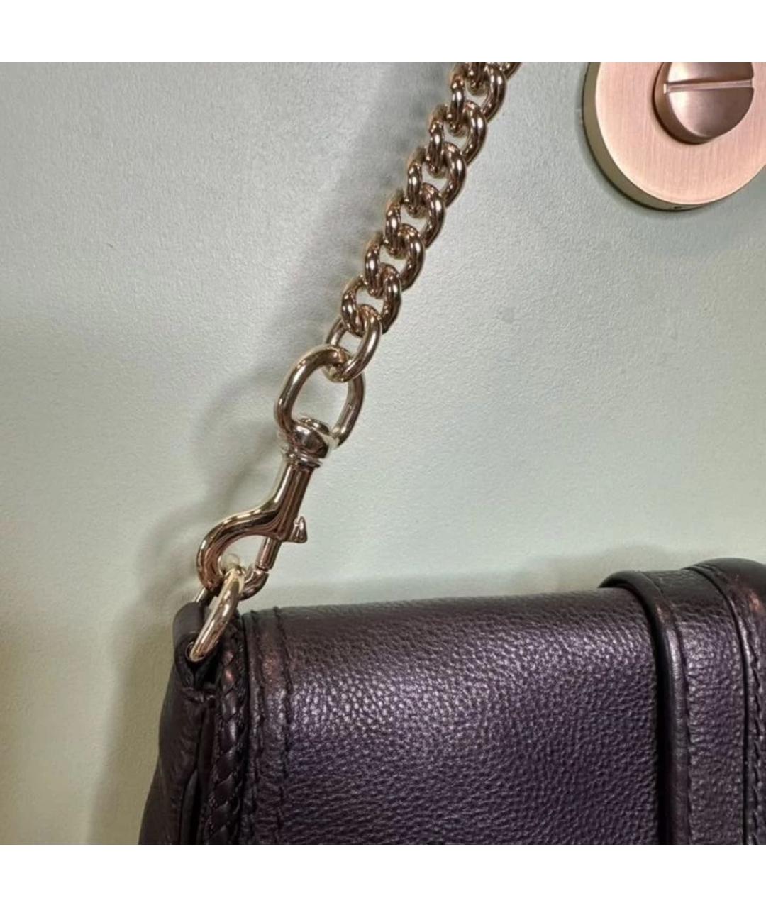 GUCCI Черная кожаная сумка с короткими ручками, фото 5