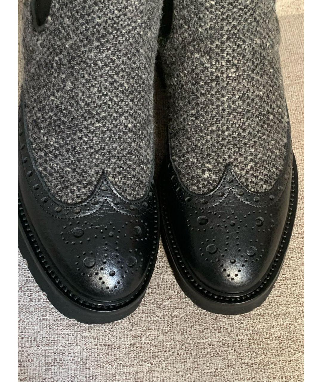 DOUCAL'S Антрацитовые текстильные полусапоги, фото 6