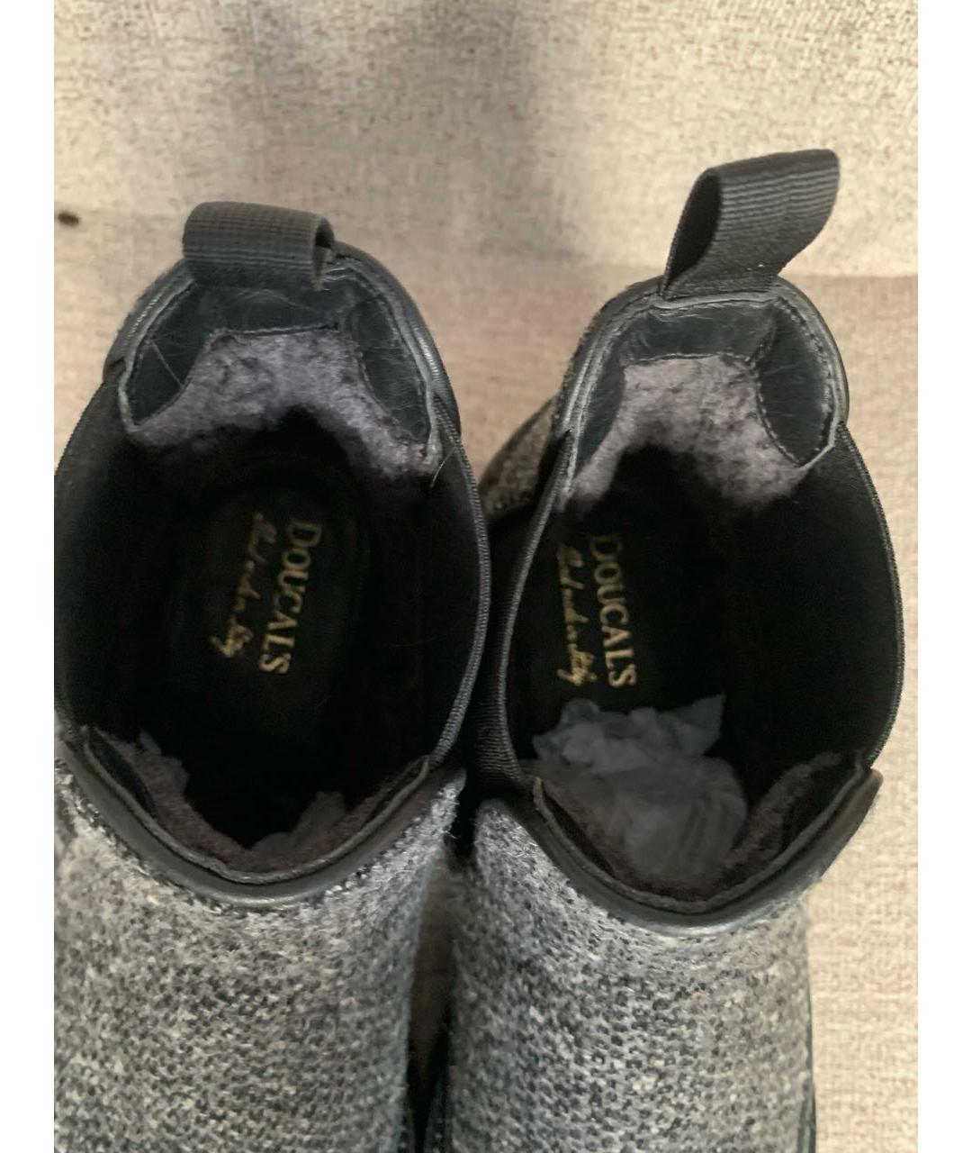 DOUCAL'S Антрацитовые текстильные полусапоги, фото 7