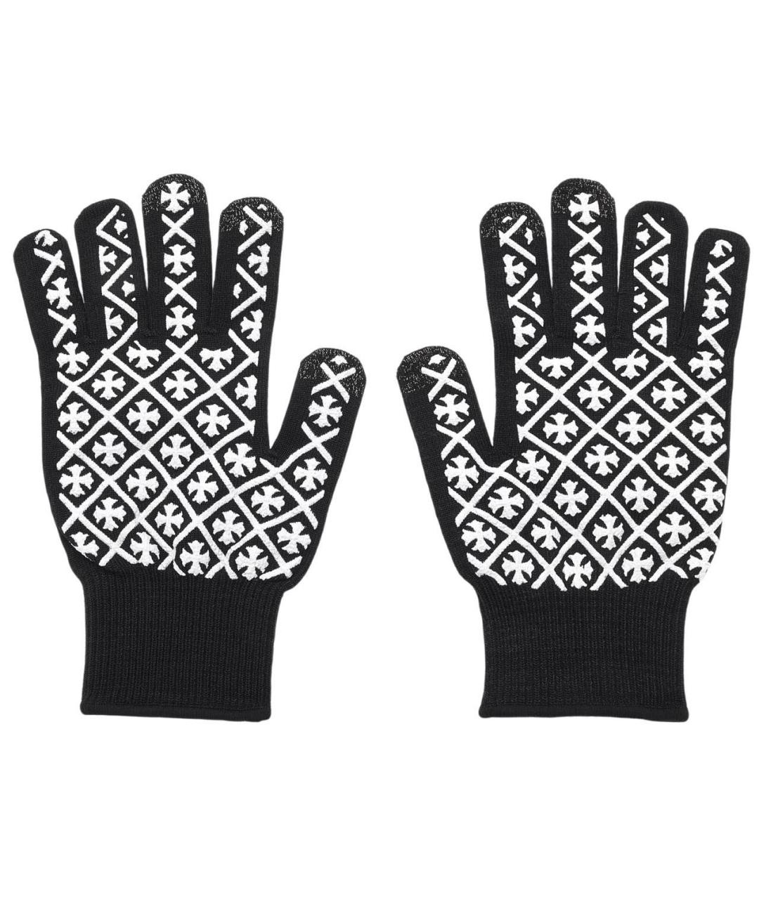 CHROME HEARTS Черные перчатки, фото 2