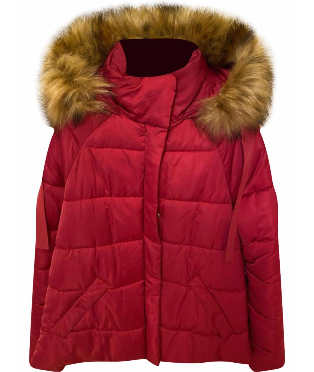 TRUSSARDI JEANS Бордовый полиамидовый пуховик, фото 1