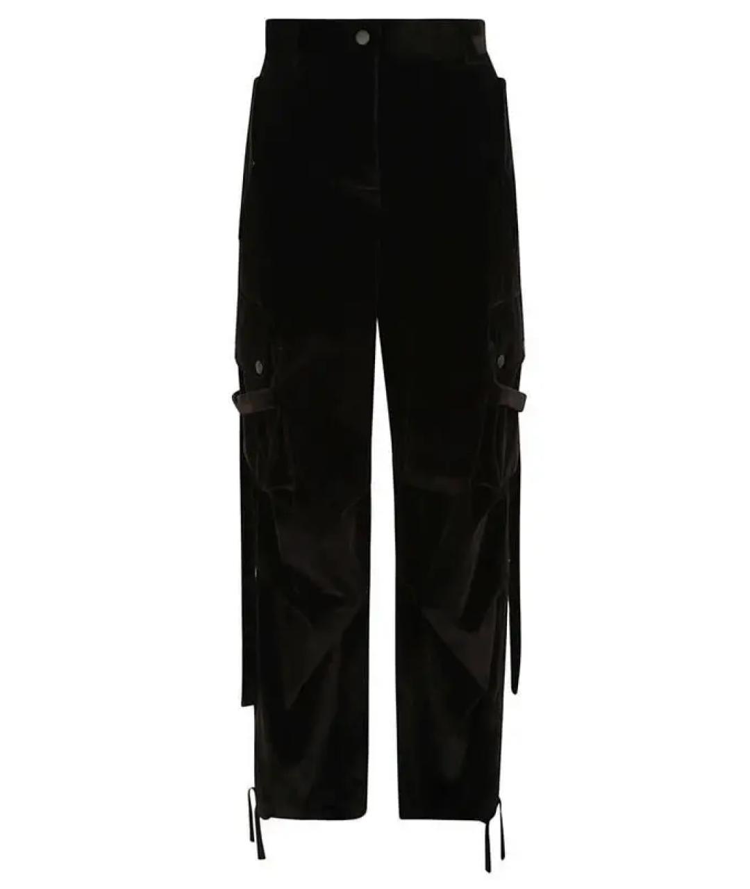 MSGM Черные прямые брюки, фото 1