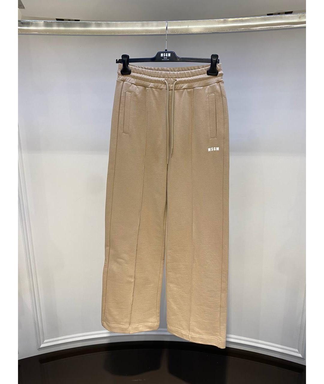 MSGM Бежевые спортивные брюки и шорты, фото 4
