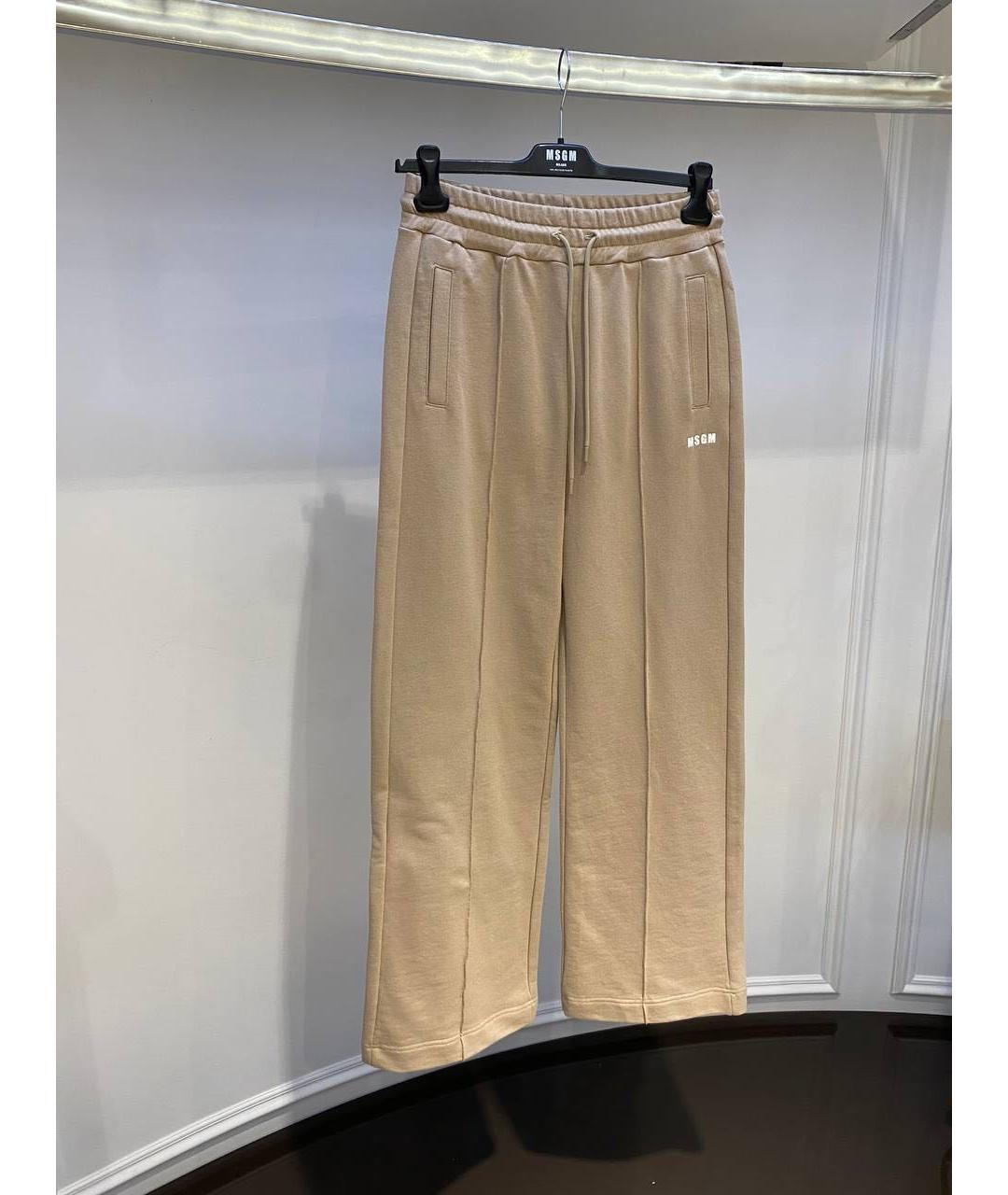 MSGM Бежевые спортивные брюки и шорты, фото 2