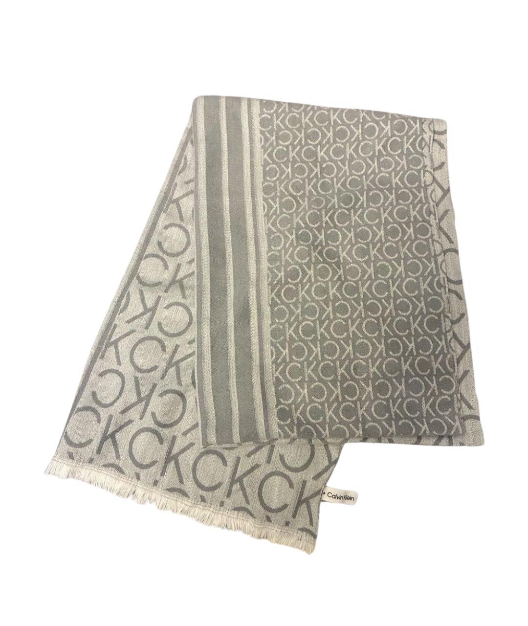 CALVIN KLEIN Серый шарф, фото 1