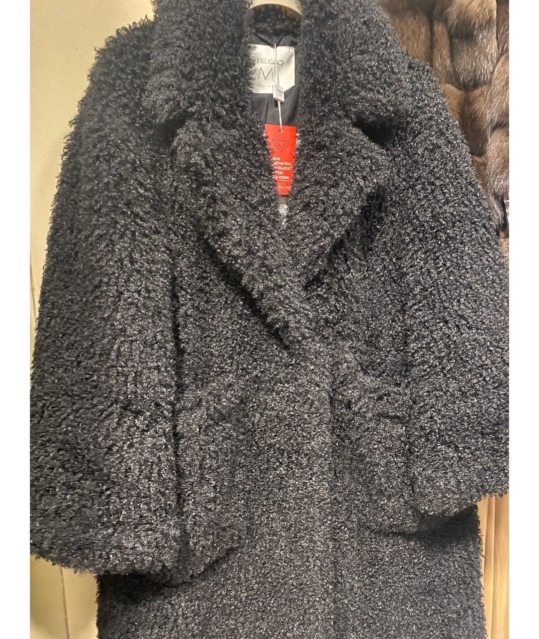 DIEGO M Черная шуба, фото 2