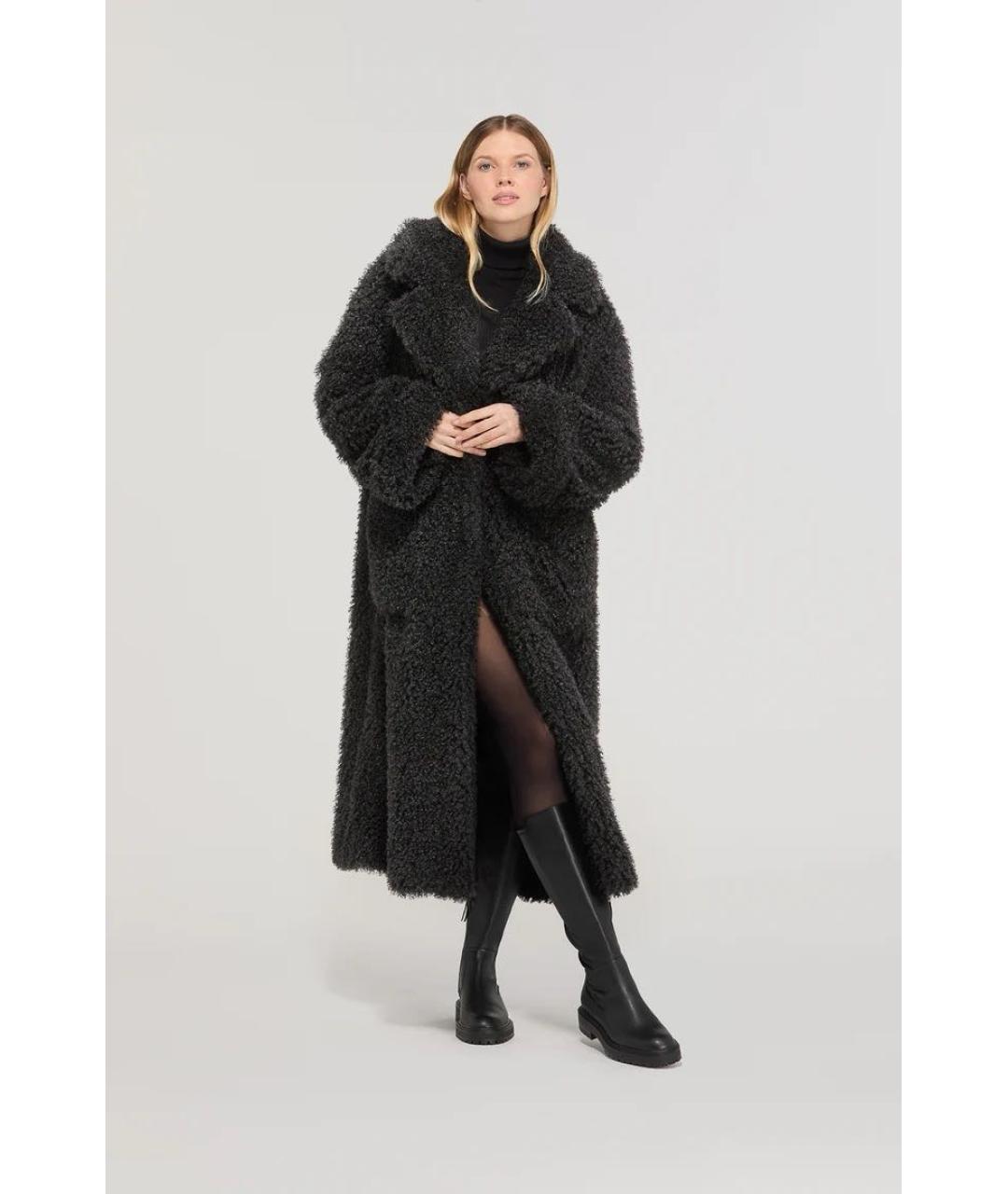 DIEGO M Черная шуба, фото 5