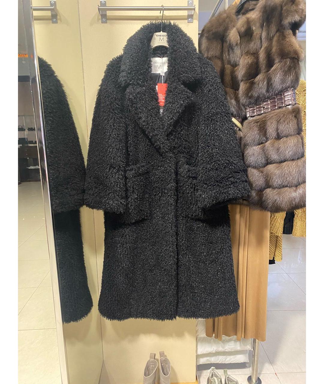 DIEGO M Черная шуба, фото 6