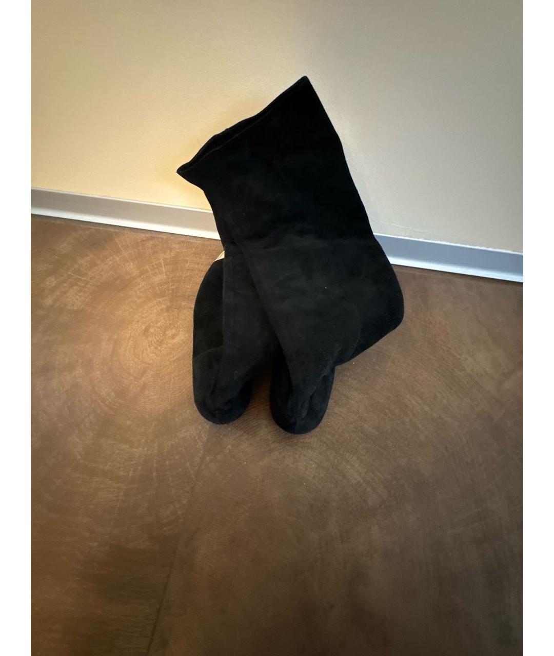 CHANEL Черные замшевые ботфорты, фото 7