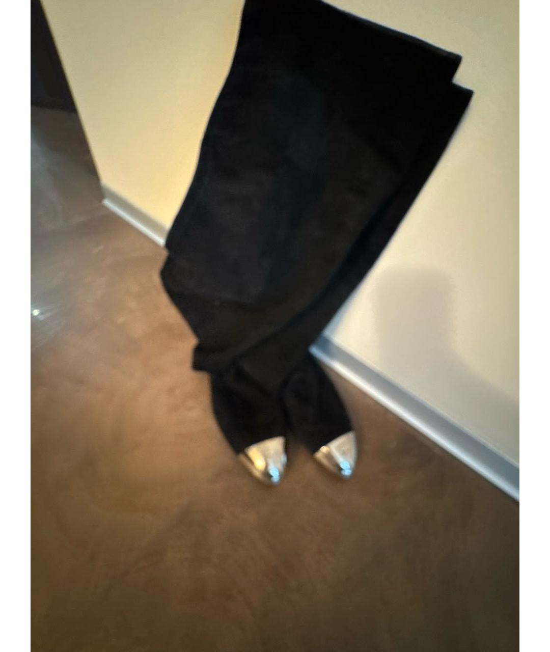 CHANEL Черные замшевые ботфорты, фото 6