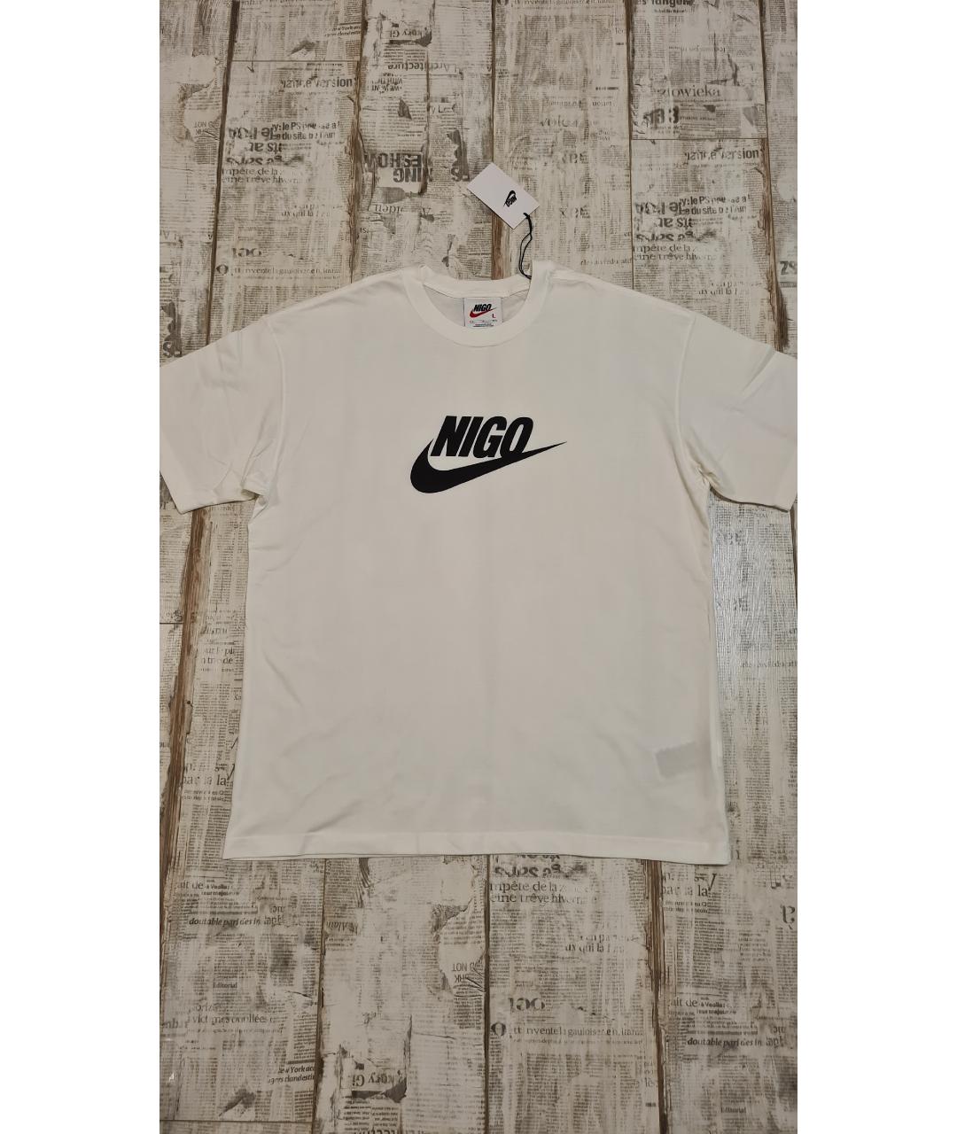 NIKE Белая хлопковая футболка, фото 3