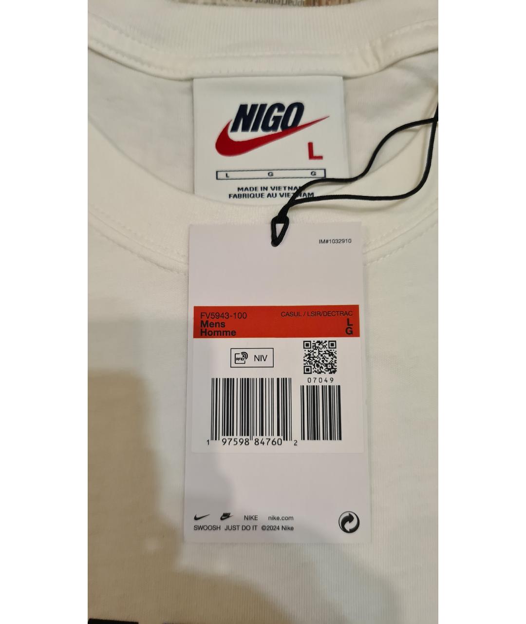 NIKE Белая хлопковая футболка, фото 6