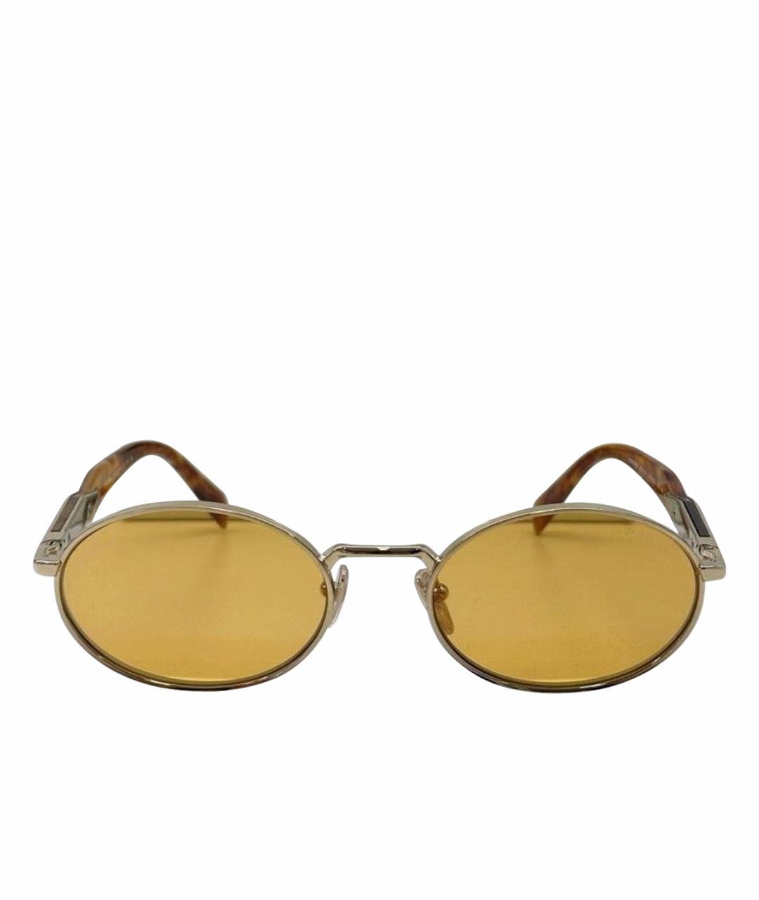 PRADA Оранжевое металлические солнцезащитные очки, фото 1