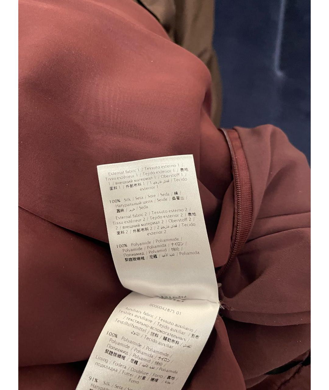 VALENTINO Бордовое шелковое вечернее платье, фото 4