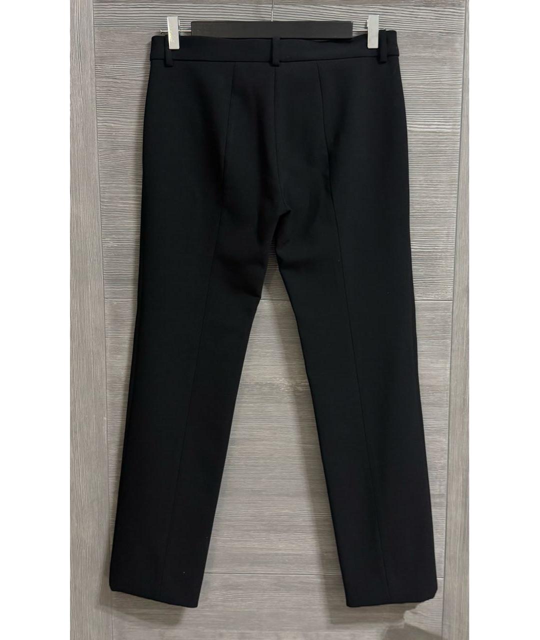 CHRISTIAN DIOR Черные шерстяные прямые брюки, фото 2