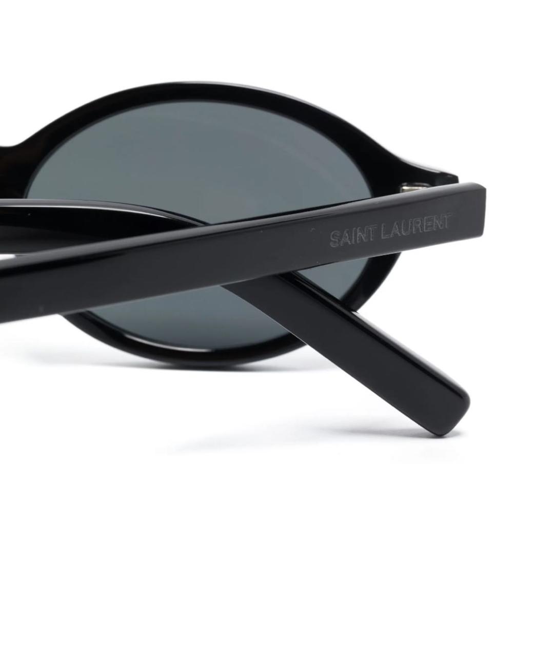 SAINT LAURENT Черные пластиковые солнцезащитные очки, фото 3