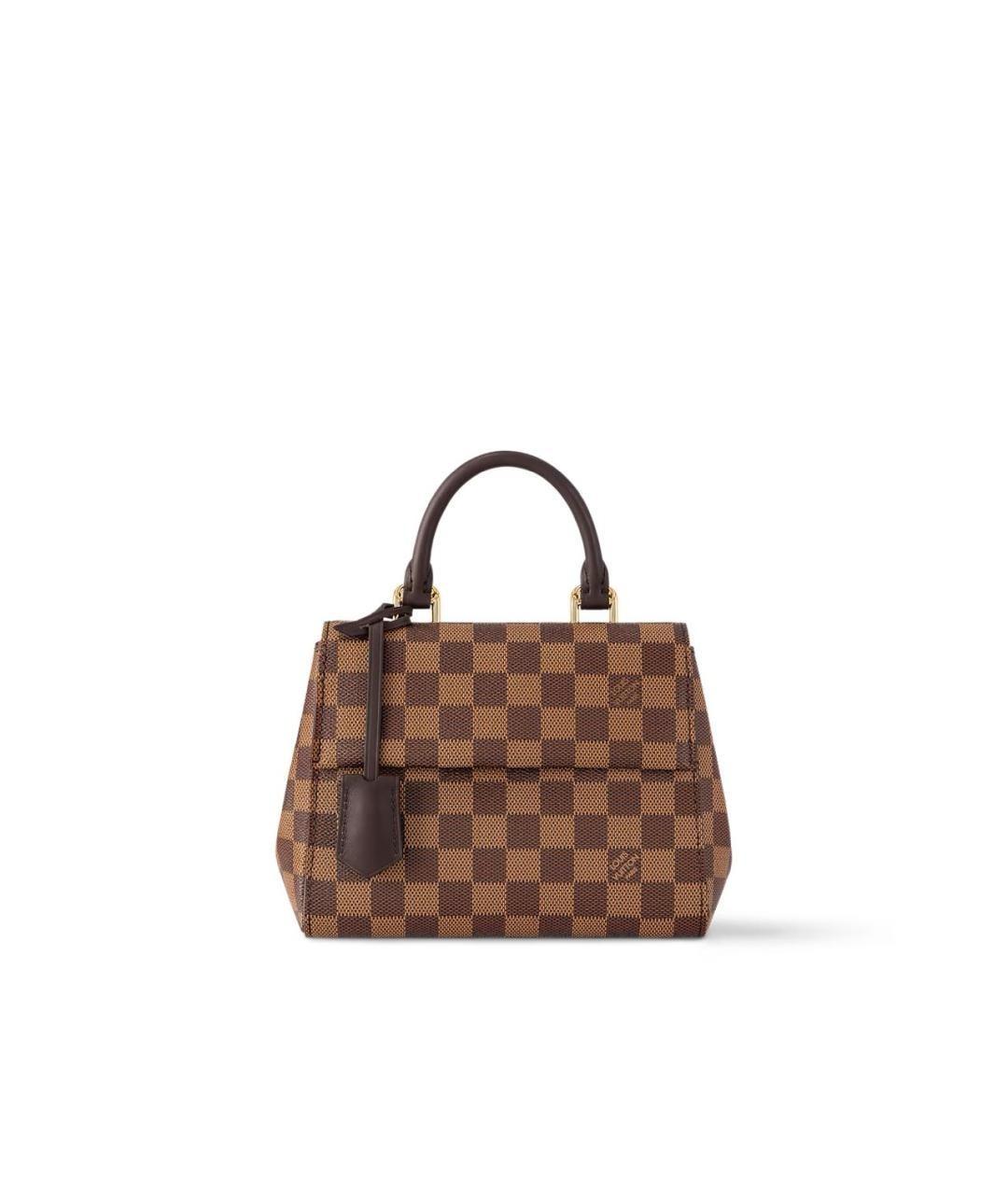 LOUIS VUITTON Коричневая кожаная сумка с короткими ручками, фото 1