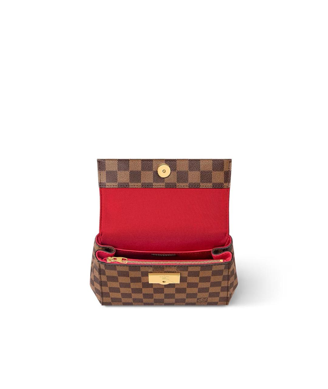 LOUIS VUITTON Коричневая кожаная сумка с короткими ручками, фото 4