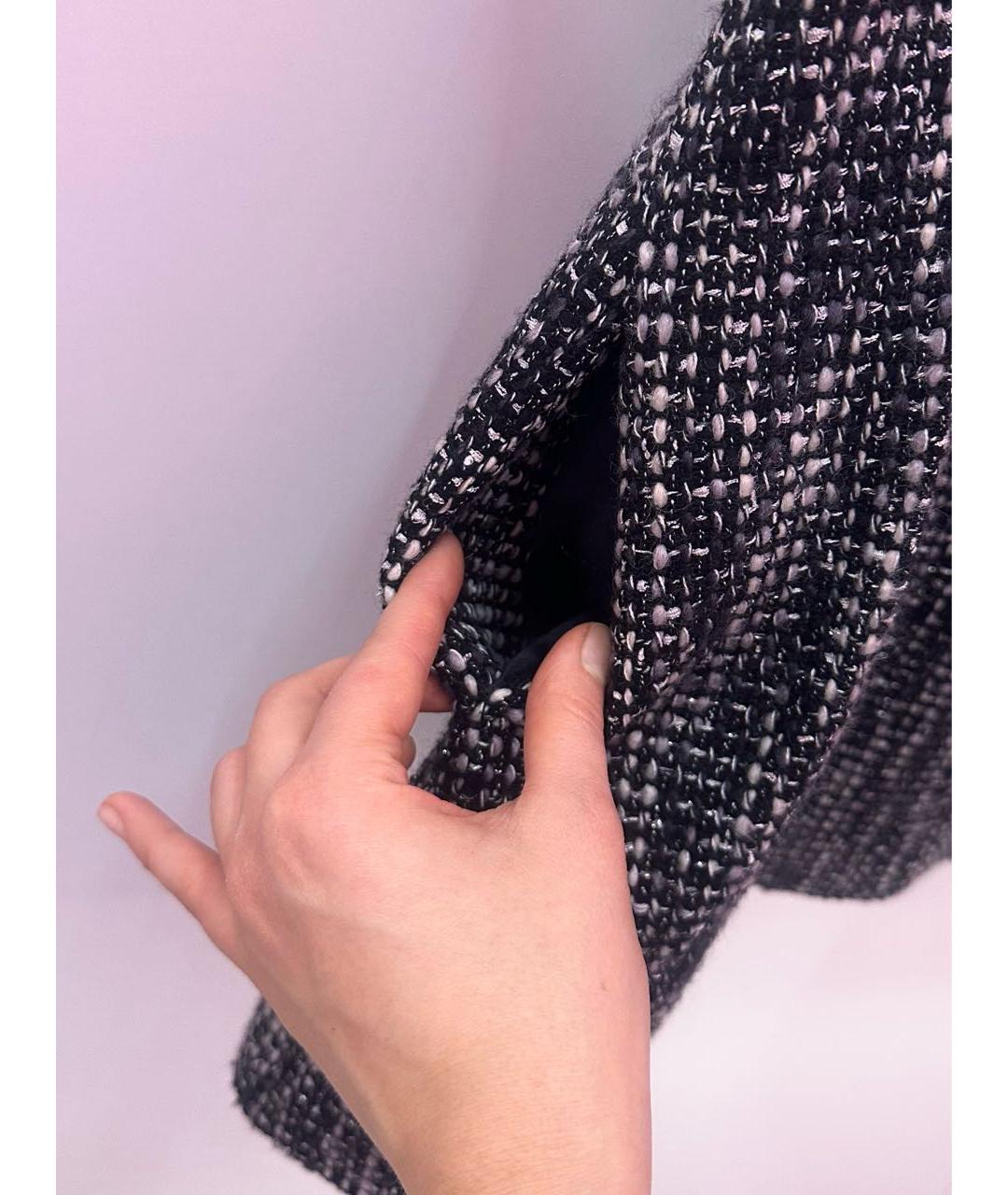 CHRISTIAN DIOR Черное шерстяное коктейльное платье, фото 4