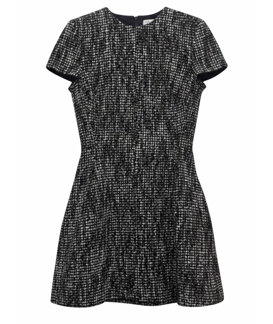 CHRISTIAN DIOR Черное шерстяное коктейльное платье, фото 1