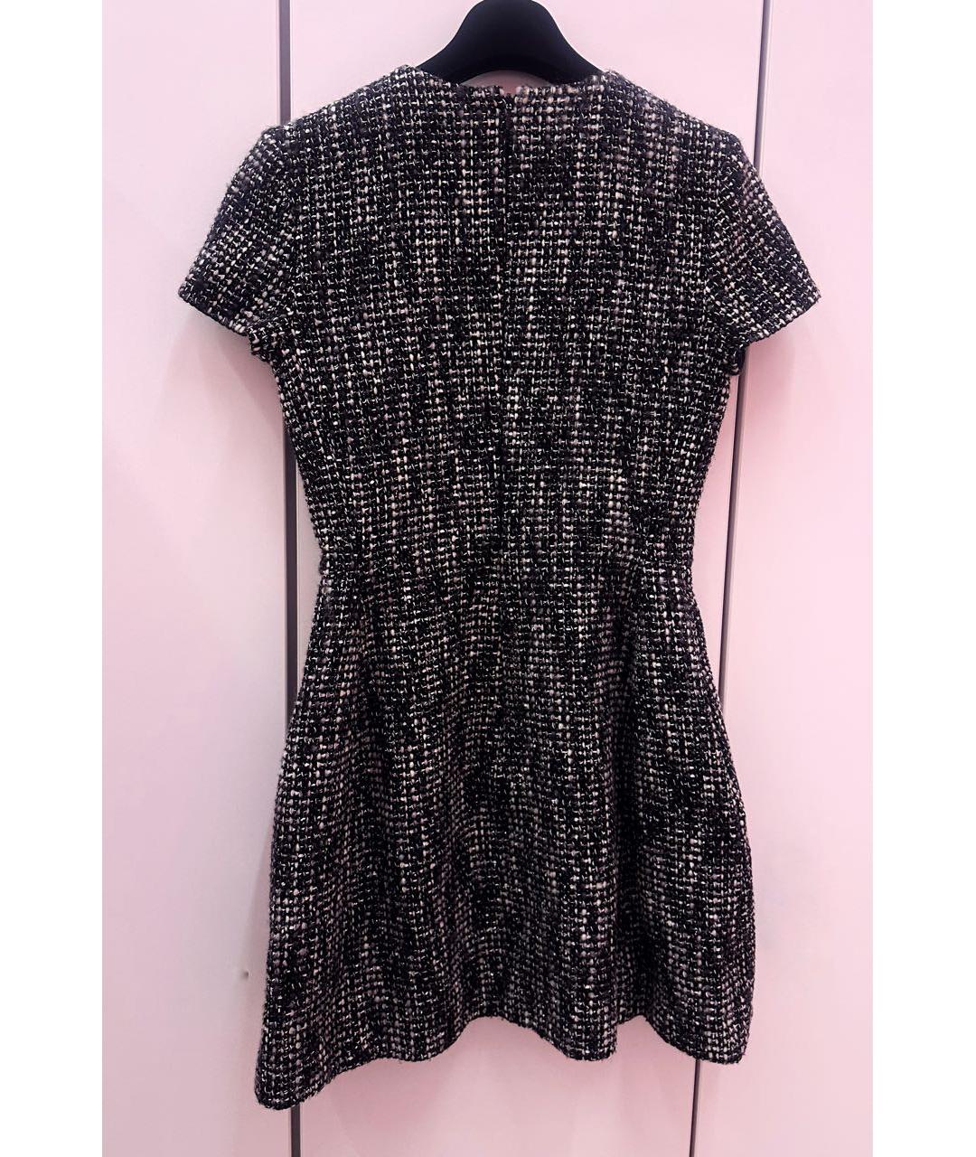 CHRISTIAN DIOR Черное шерстяное коктейльное платье, фото 2