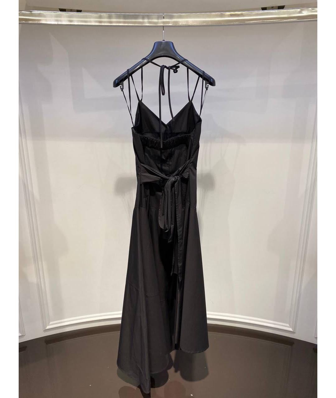 MSGM Черное хлопковое повседневное платье, фото 3